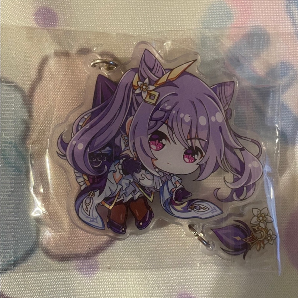 Genshin Impact keqing keycharm keychain
